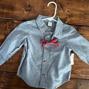 Old navy button up shirt with bow tie